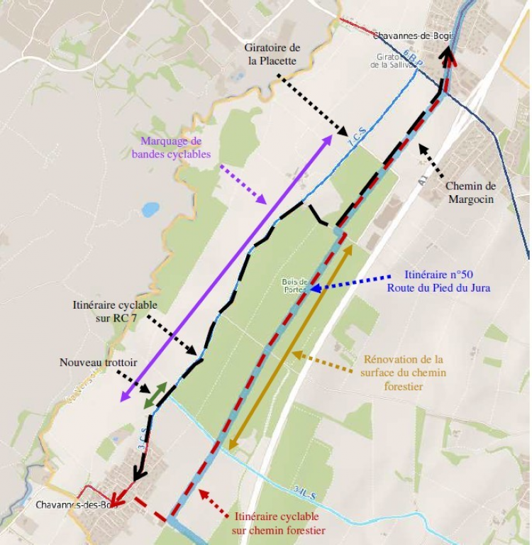 Plan des travaux Chavannes des bois et Chavannes de Bogis